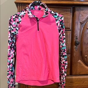 bcg Pink & Multi-Color Girls' Active Zip Pullover Jacket